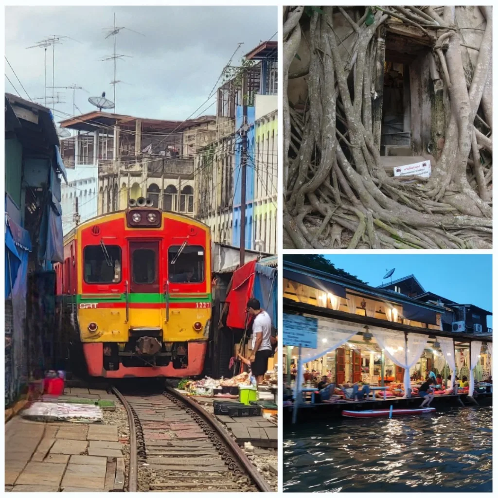 Floating market Damnoen Saduak and Railway market